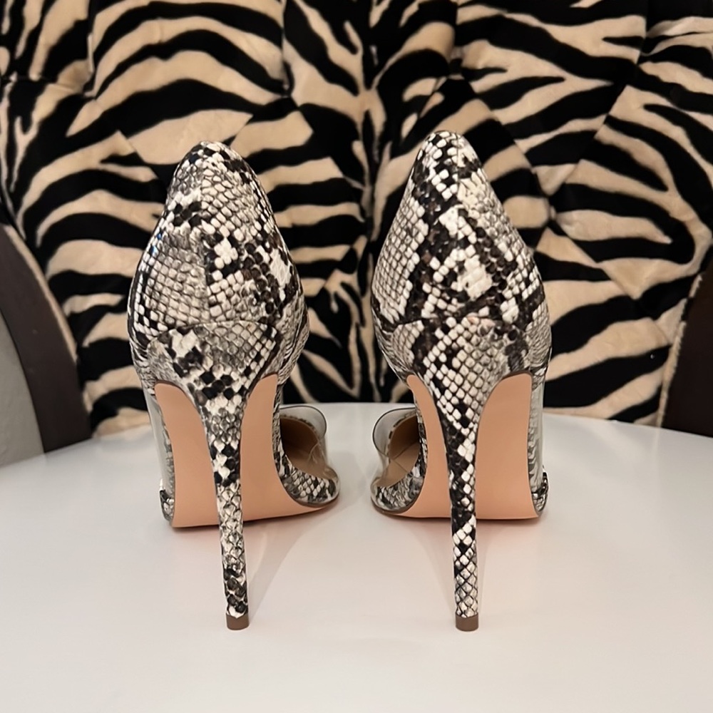 NWOT Steve Madden Shira Snakeskin Heels- Size 7.5